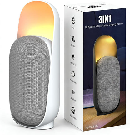 Sound Machine,White Noise Machine with Speaker,Night Light White Noise Machine,Sound Machine for Sleep for Room Decor Baby Kids Adult Home Office Travel