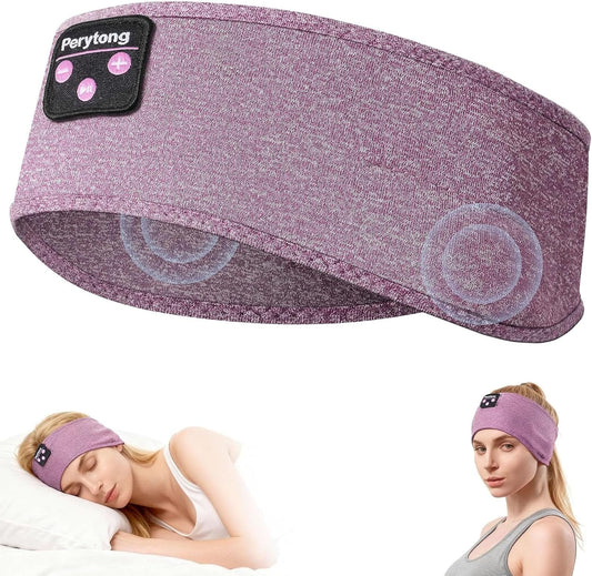 Sleep Headphones Bluetooth 5.4, Sleep Headphones for Side Sleepers with Ultra-Thin HD Stereo Speakers, Wireless & Sweat Resistant Sport Earphones for Workout Yoga Travel