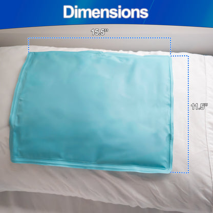 Cooling Gel Pillow Pad Insert for Night Sweats and Hot Flashes Relief – Fridge Safe, Reusable