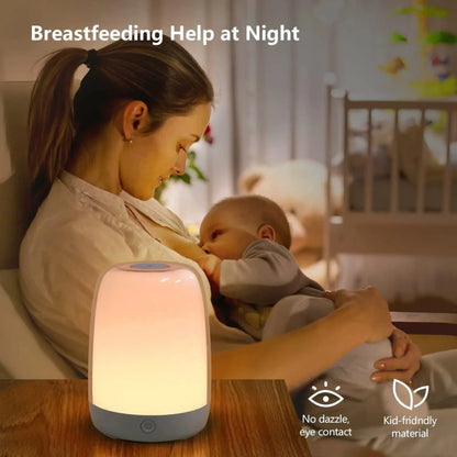 Sunrise Alarm Clock, Wake up Light Alarm Clock, 3 Ways Dimmable Modern Small Digital RGB Bedside Lamp for Heavy Sleeper